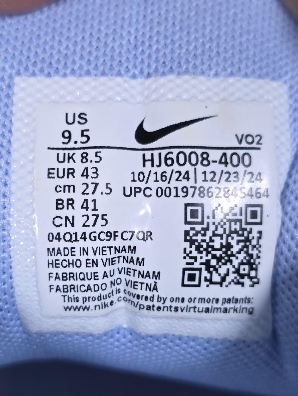 Nike Men's Metcon 9 AMP Aluminum Size 9.5 Racer Blue Workout Shoe HJ6008-400 - Picture 13 of 13